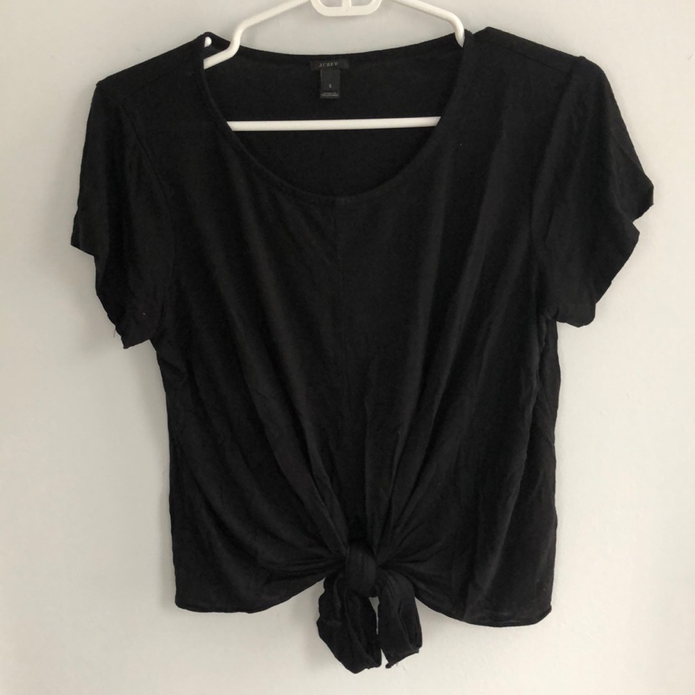 Black tie front T-shirt